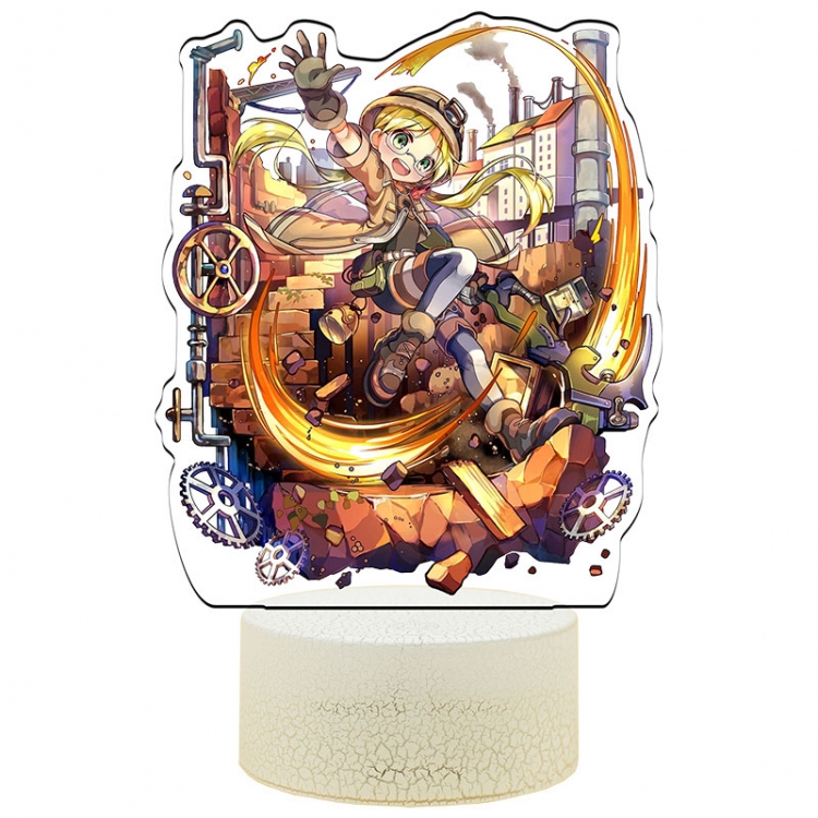 Made in Abyss Special edition Acrylic Night Light 16 Color-changing USB Interface Box Set 19X7X4CM white base