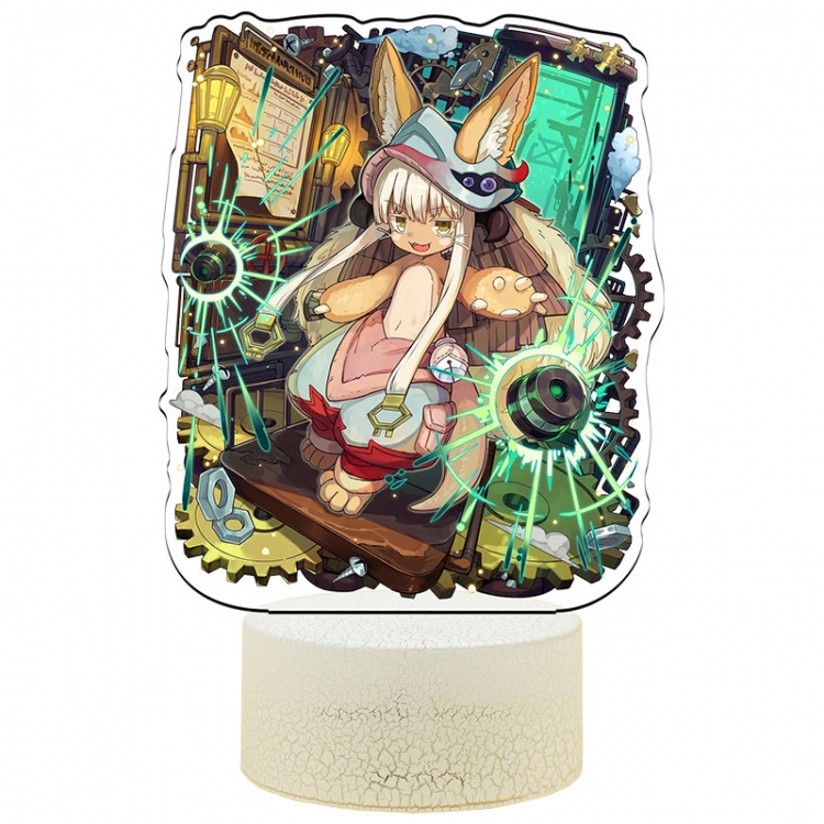 Made in Abyss Special edition Acrylic Night Light 16 Color-changing USB Interface Box Set 19X7X4CM white base