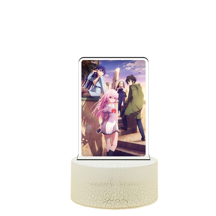 Engage-Kiss Acrylic night light 16 kinds of color changing USB interface box 14X7X4CM white base