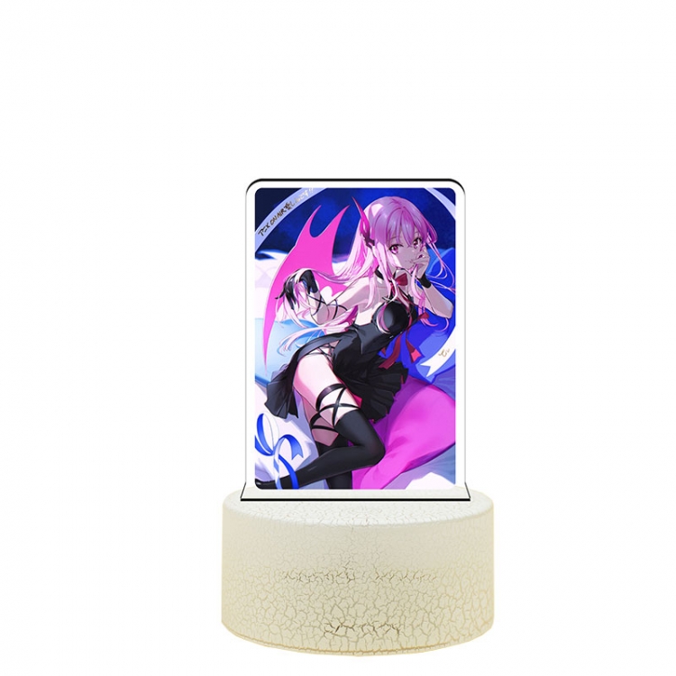 Engage-Kiss Acrylic night light 16 kinds of color changing USB interface box 14X7X4CM white base