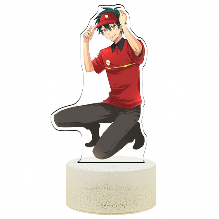 The Devil is a Part-Timer! Acrylic Night Light 16 Color-changing USB Interface Box Set 19X7X4CM white base