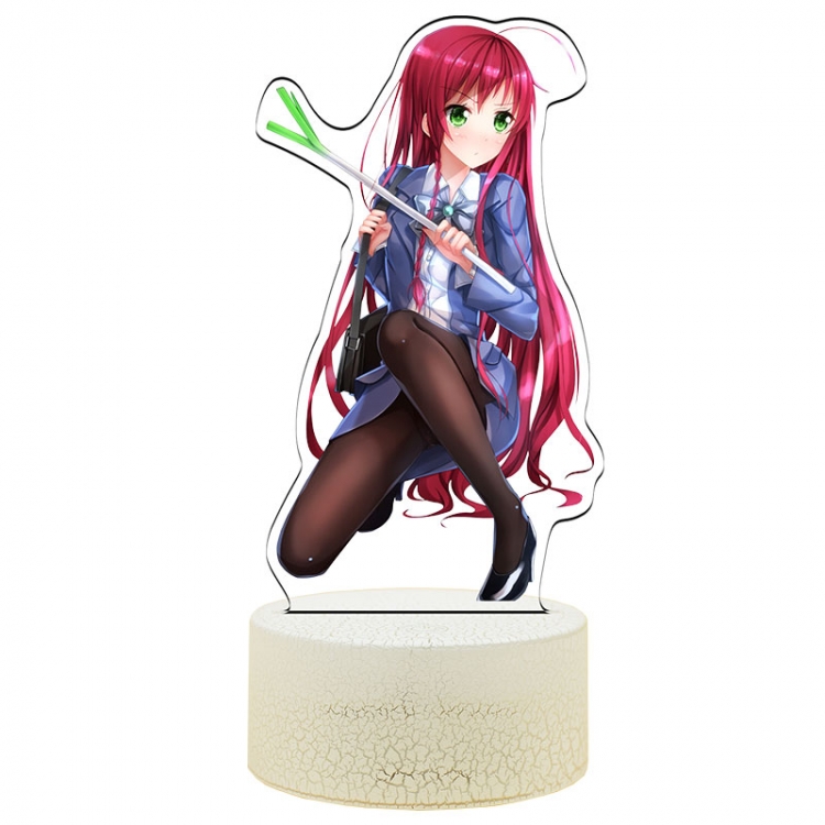 The Devil is a Part-Timer! Acrylic Night Light 16 Color-changing USB Interface Box Set 19X7X4CM white base