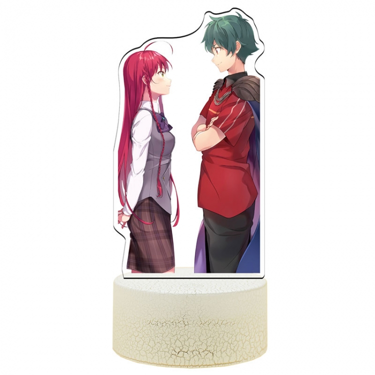 The Devil is a Part-Timer! Acrylic Night Light 16 Color-changing USB Interface Box Set 19X7X4CM white base