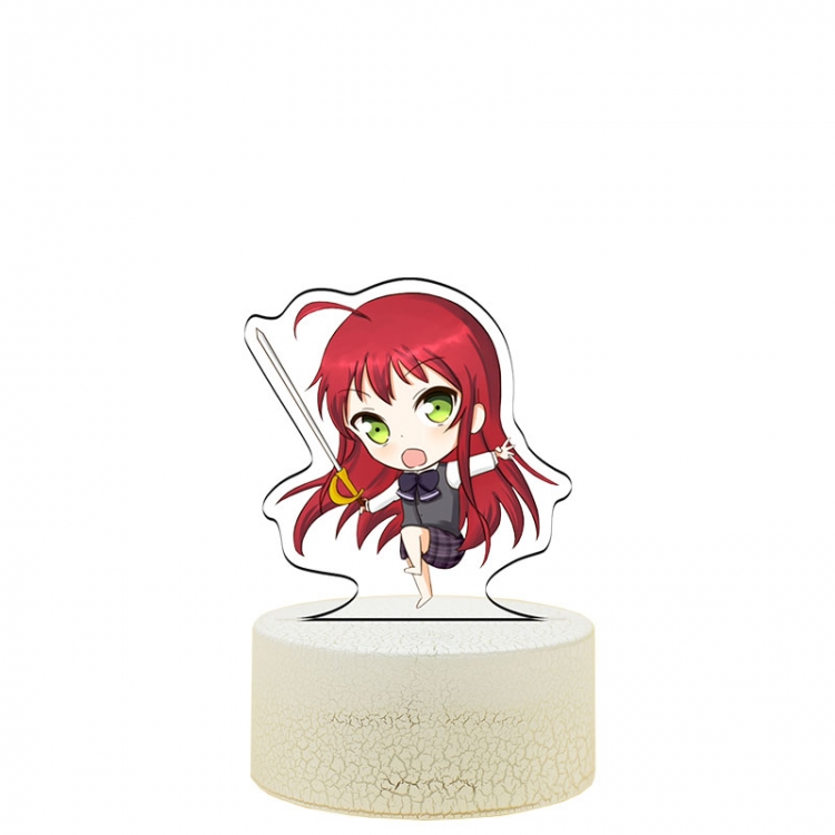 The Devil is a Part-Timer! Version Q Acrylic night light 16 kinds of color changing USB interface box 14X7X4CM white bas