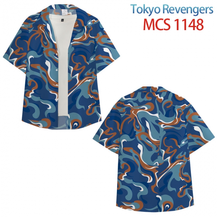 Tokyo Revengers Anime peripheral full color short-sleeved shirt from XS to 4XL  MCS-1148