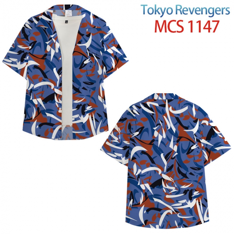 Tokyo Revengers Anime peripheral full color short-sleeved shirt from XS to 4XL MCS-1147