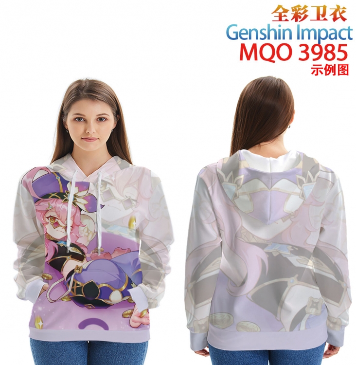 Genshin Impact Long Sleeve Hooded Full Color Patch Pocket Sweatshirt from XXS to 4XL MQO 3985