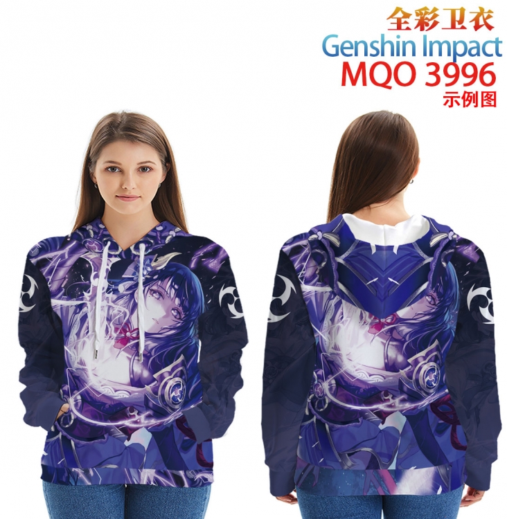 Genshin Impact Long Sleeve Hooded Full Color Patch Pocket Sweatshirt from XXS to 4XL MQO 3996