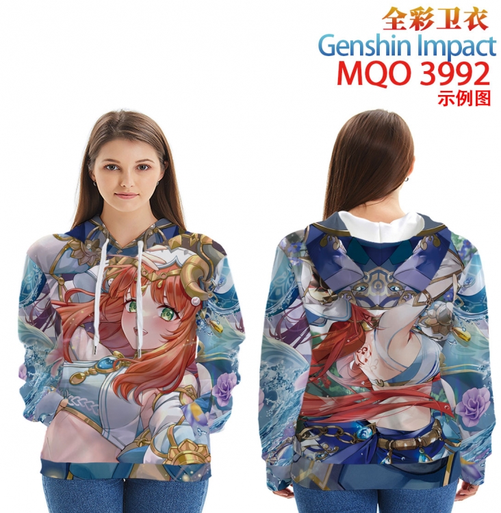 Genshin Impact Long Sleeve Hooded Full Color Patch Pocket Sweatshirt from XXS to 4XL MQO 3992