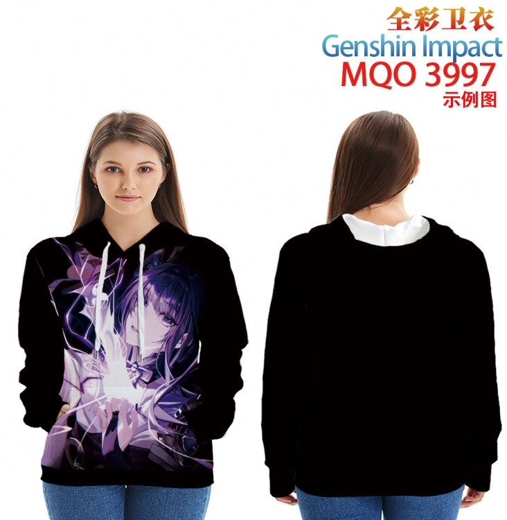 Genshin Impact Long Sleeve Hooded Full Color Patch Pocket Sweatshirt from XXS to 4XL MQO 3997