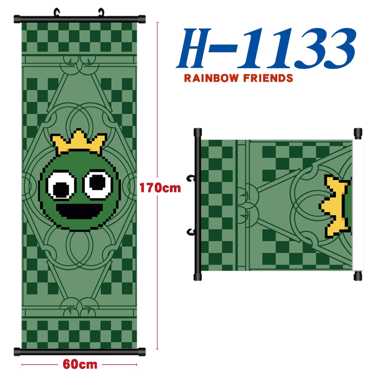 Rainbow friends Black plastic rod cloth hanging canvas painting 60x170cm H-1133A