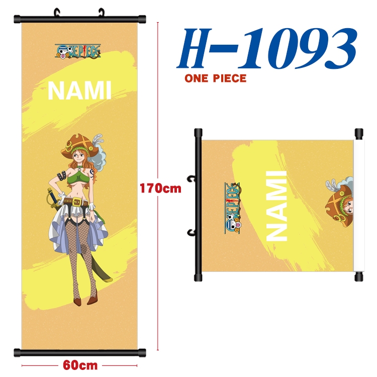 One Piece Black plastic rod cloth hanging canvas painting 60x170cm  H-1093A