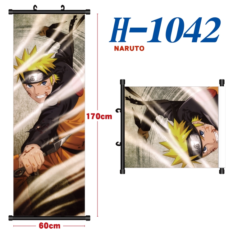Naruto Black plastic rod cloth hanging canvas painting 60x170cm H-1042A