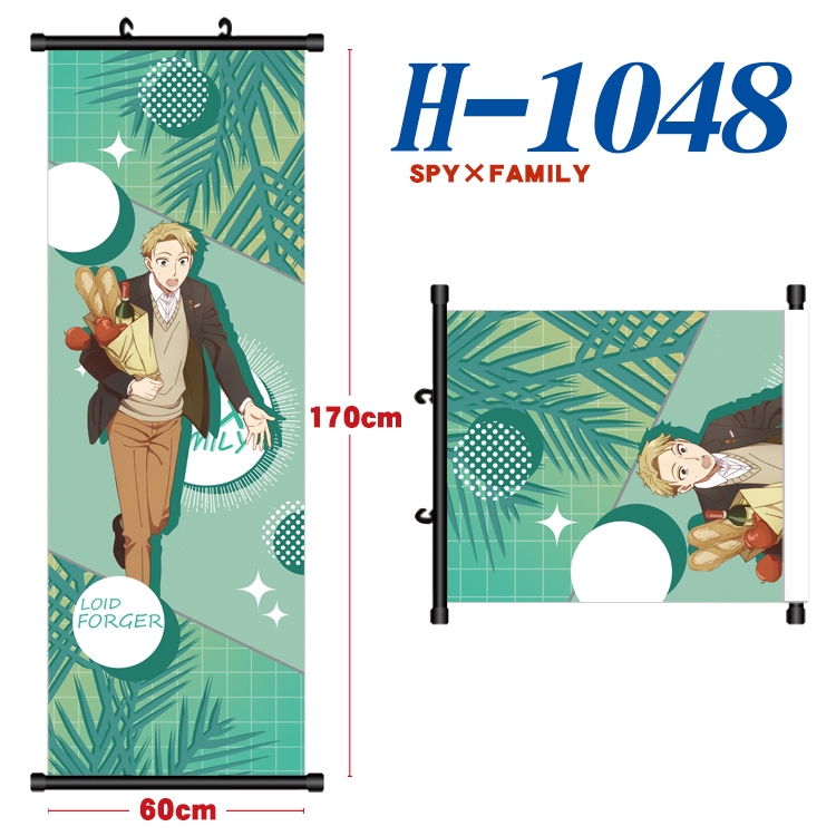 SPY×FAMILY Black plastic rod cloth hanging canvas painting 60x170cm H-1048A