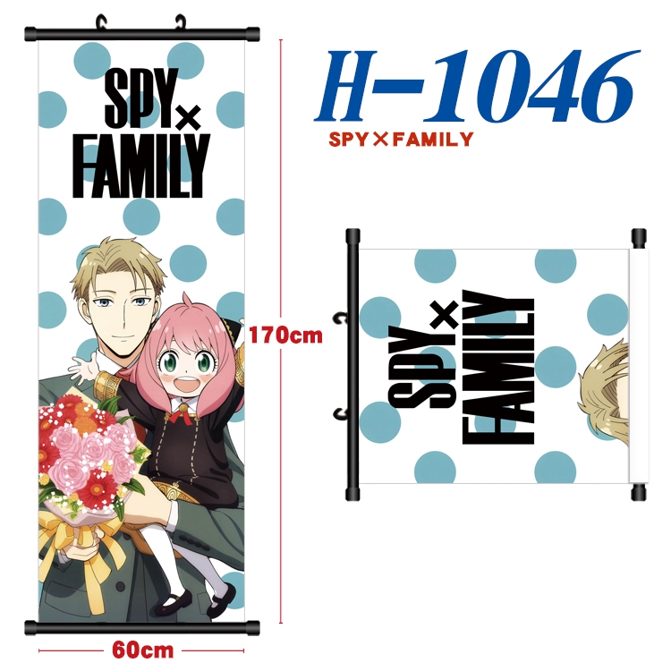 SPY×FAMILY Black plastic rod cloth hanging canvas painting 60x170cm H-1046A