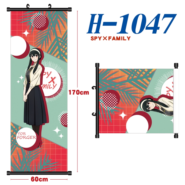 SPY×FAMILY Black plastic rod cloth hanging canvas painting 60x170cm H-1047A