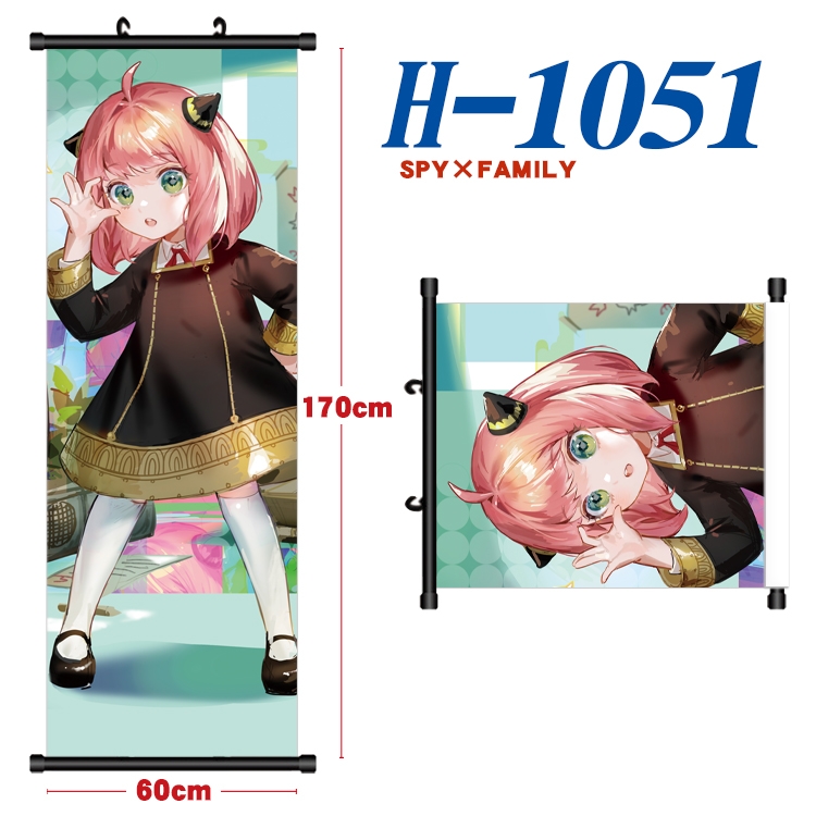 SPY×FAMILY Black plastic rod cloth hanging canvas painting 60x170cm H-1051A