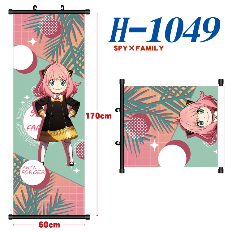 SPY×FAMILY Black plastic rod cloth hanging canvas painting 60x170cm H-1049A