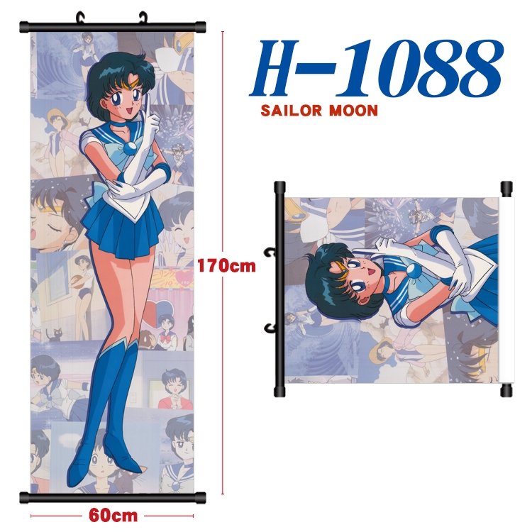 sailormoon Black plastic rod cloth hanging canvas painting 60x170cm H-1088A