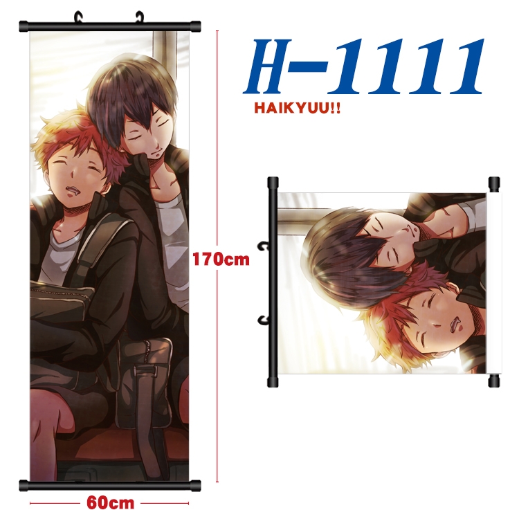 Haikyuu!! Black plastic rod cloth hanging canvas painting 60x170cm H-1111A