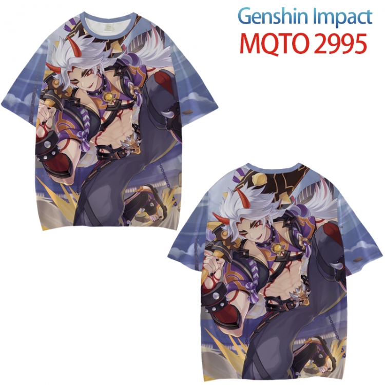 Genshin Impact Full color printed short sleeve T-shirt from XXS to 4XL MQTO-2995