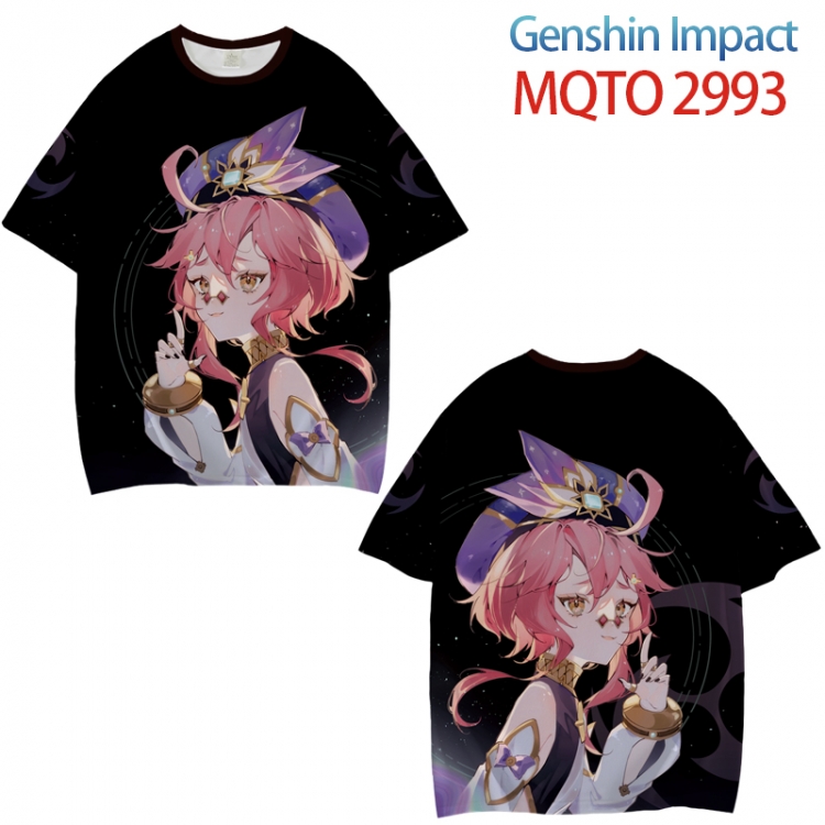 Genshin Impact Full color printed short sleeve T-shirt from XXS to 4XL MQTO-2993