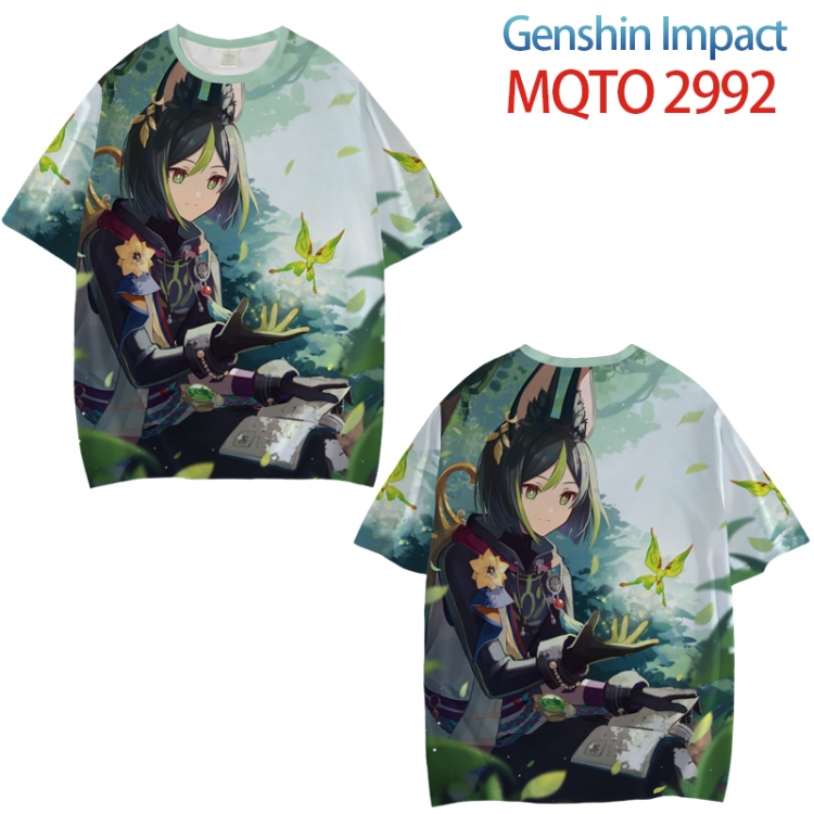 Genshin Impact Full color printed short sleeve T-shirt from XXS to 4XL MQTO-2992