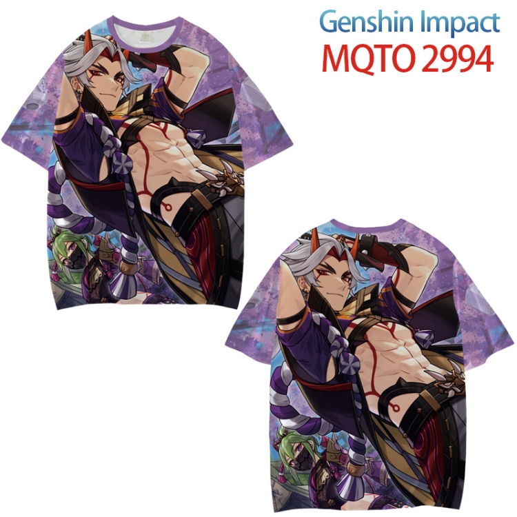 Genshin Impact Full color printed short sleeve T-shirt from XXS to 4XL MQTO-2994