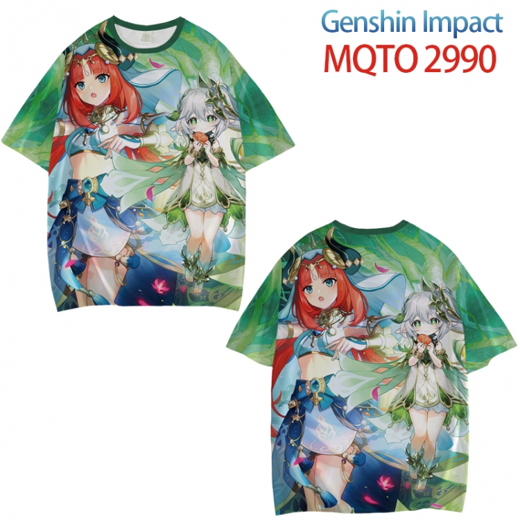 Genshin Impact Full color printed short sleeve T-shirt from XXS to 4XL MQTO-2990