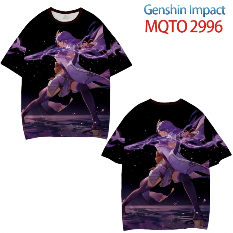 Genshin Impact Full color printed short sleeve T-shirt from XXS to 4XL MQTO-2996