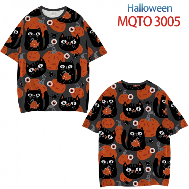 Helloween Full color printed short sleeve T-shirt from XXS to 4XL  MQTO-3005-3