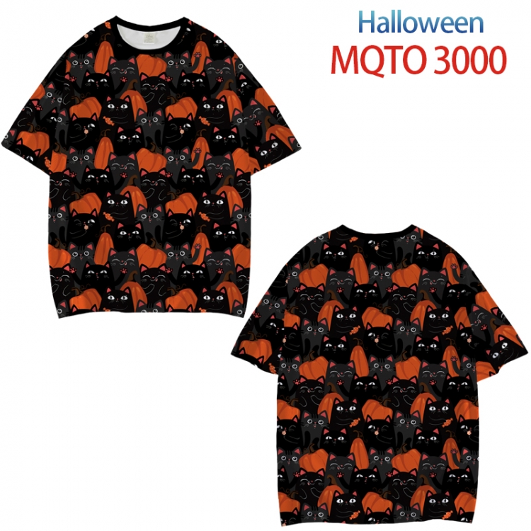 Helloween Full color printed short sleeve T-shirt from XXS to 4XL MQTO-3000-3