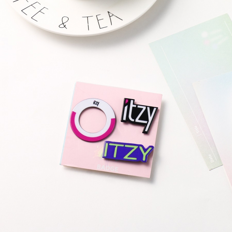 itzy Korean group star PVC brooch badge price for 5 pcs