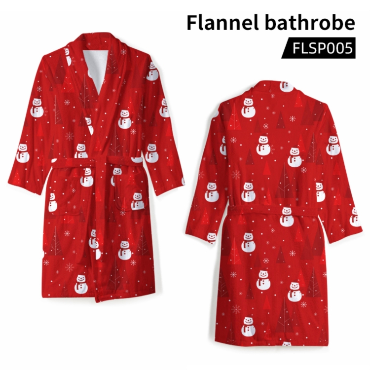 christmas The flannel nightgown supports the customization of single pattern FLSP005