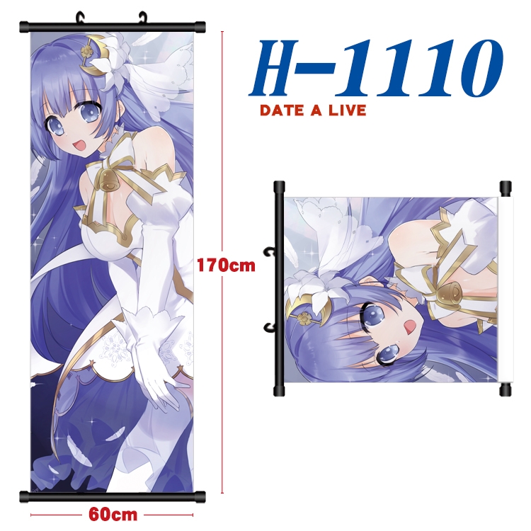 Date-A-Live Black plastic rod cloth hanging canvas painting 60x170cm H-1110A