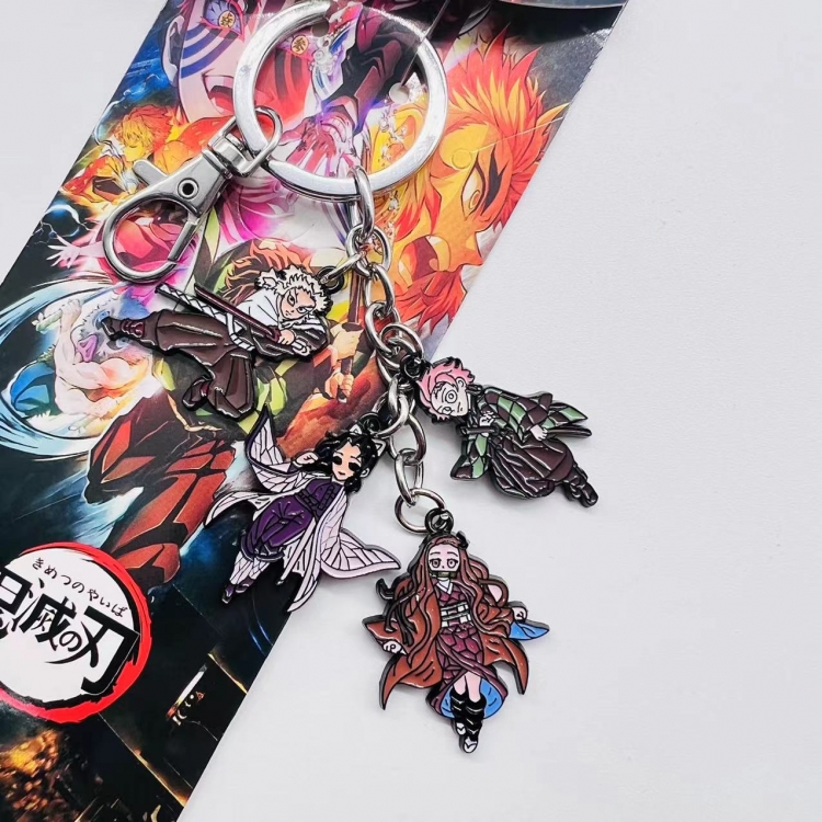 Demon Slayer Kimets Animation cartoon character key chain schoolbag pendant