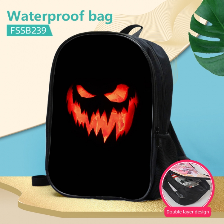 Halloween double-layer waterproof schoolbag about 40×30×17cm FSSB239