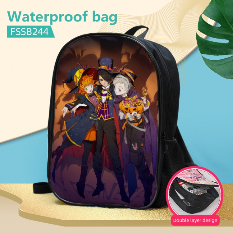 The Promised Neverla double-layer waterproof schoolbag about 40×30×17cm FSSB244