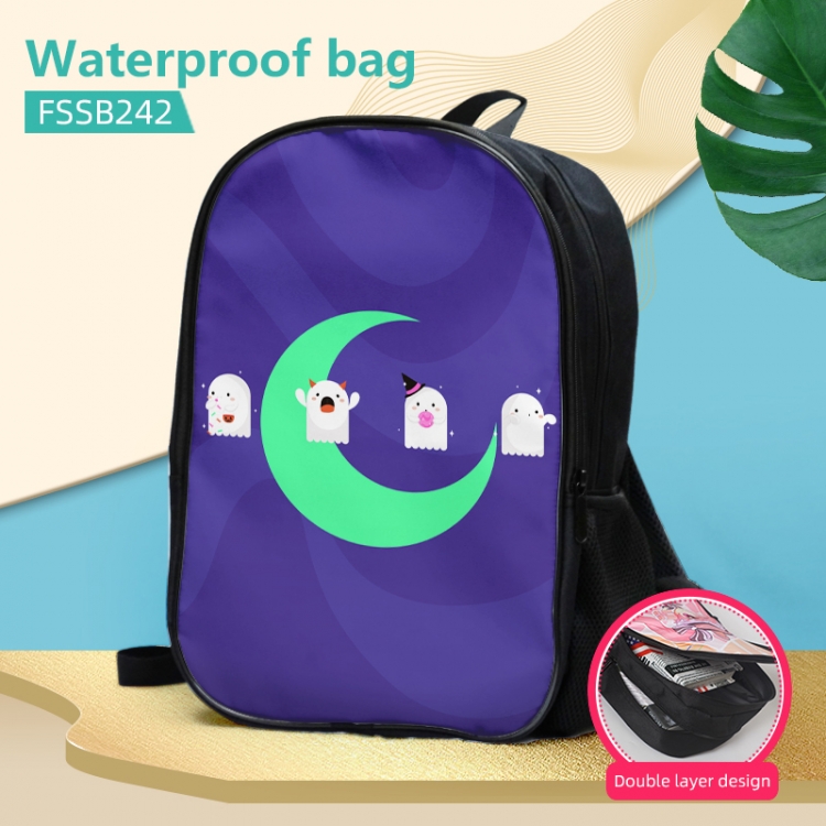 Halloween double-layer waterproof schoolbag about 40×30×17cm FSSB242