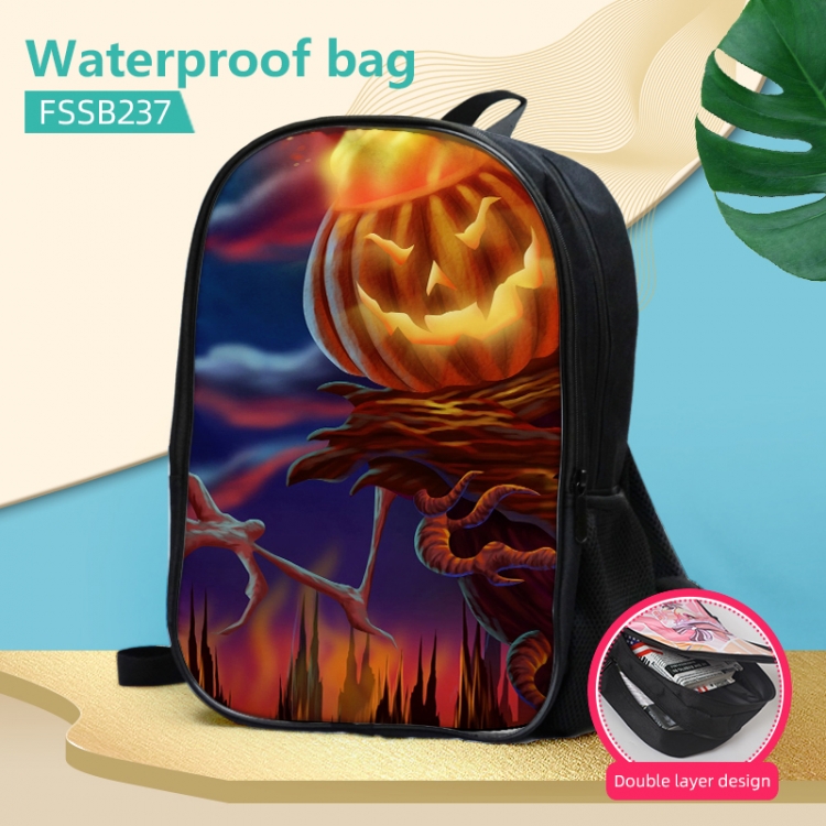 Halloween double-layer waterproof schoolbag about 40×30×17cm FSSB237