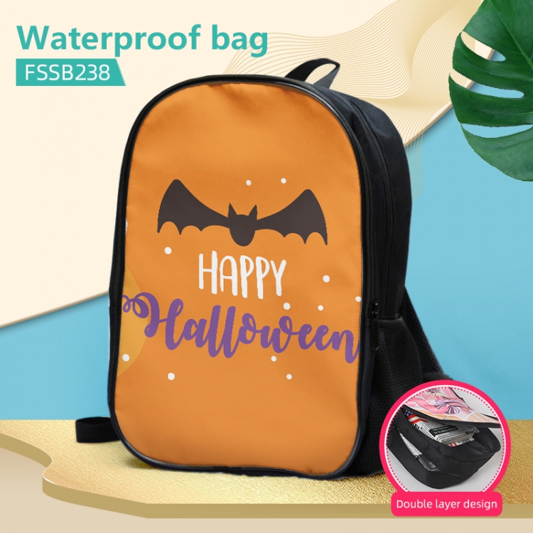 Halloween double-layer waterproof schoolbag about 40×30×17cm FSSB238