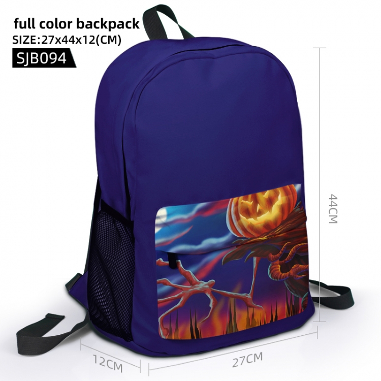 Halloween  full color backpack 27x44x12cm support single style customization SJB094