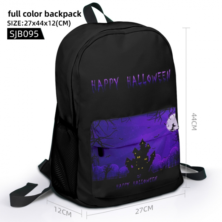 Halloween  full color backpack 27x44x12cm support single style customization SJB095