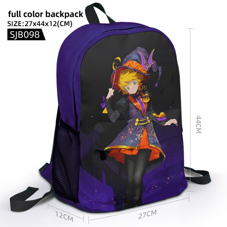 The Promised Neverla Anime full color backpack 27x44x12cm support single style customization SJB098