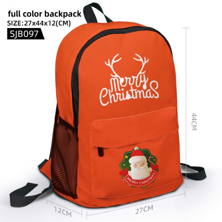 Christmas full color backpack 27x44x12cm support single style customization SJB097