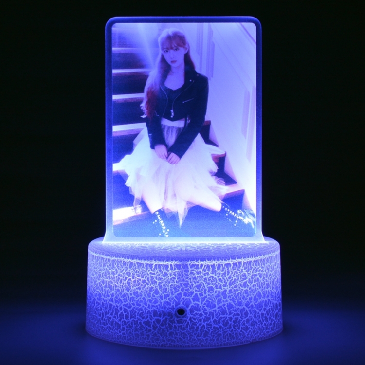 Kep1er Acrylic night light 16 kinds of color changing USB interface box 14X7X4CM white base