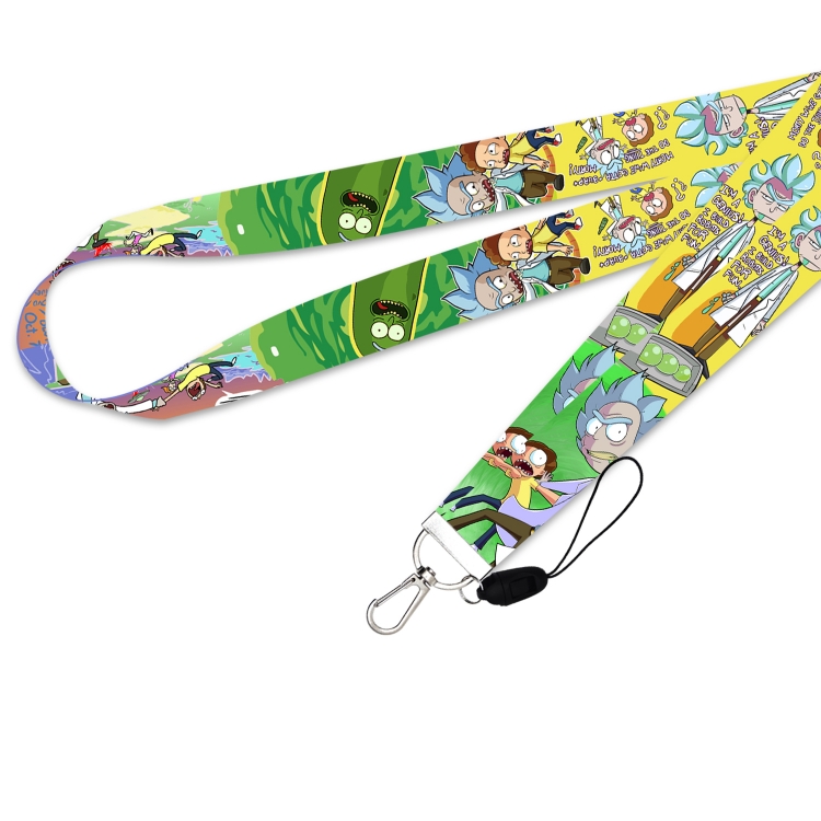 Rick and Morty Silver buckle long mobile phone lanyard 45cm price for 10 pcs