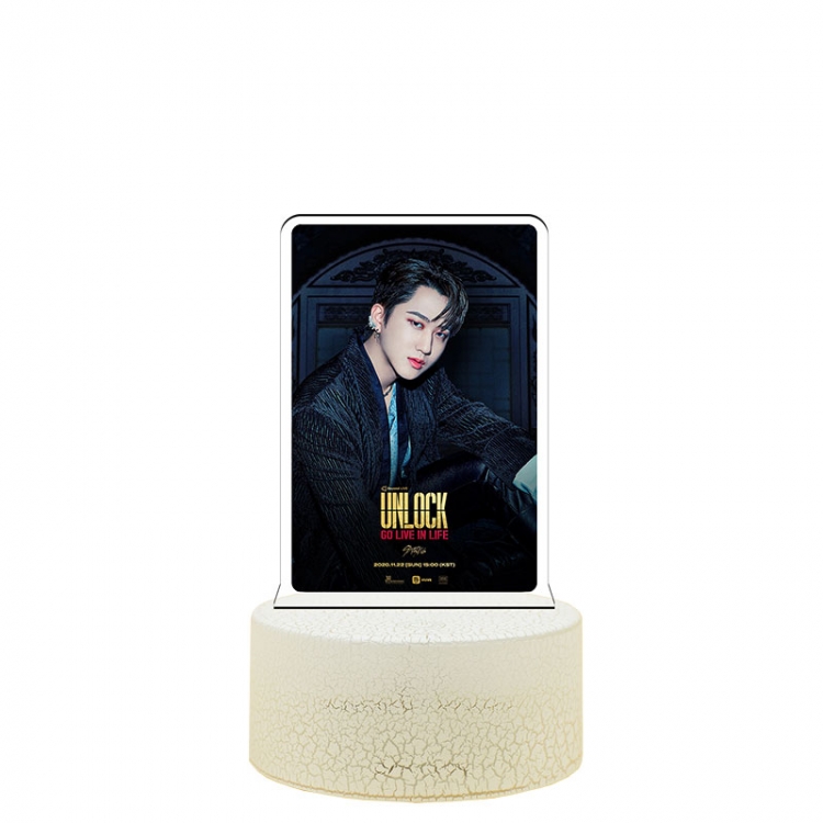 Stray-Kids Acrylic night light 16 kinds of color changing USB interface box 14X7X4CM white base