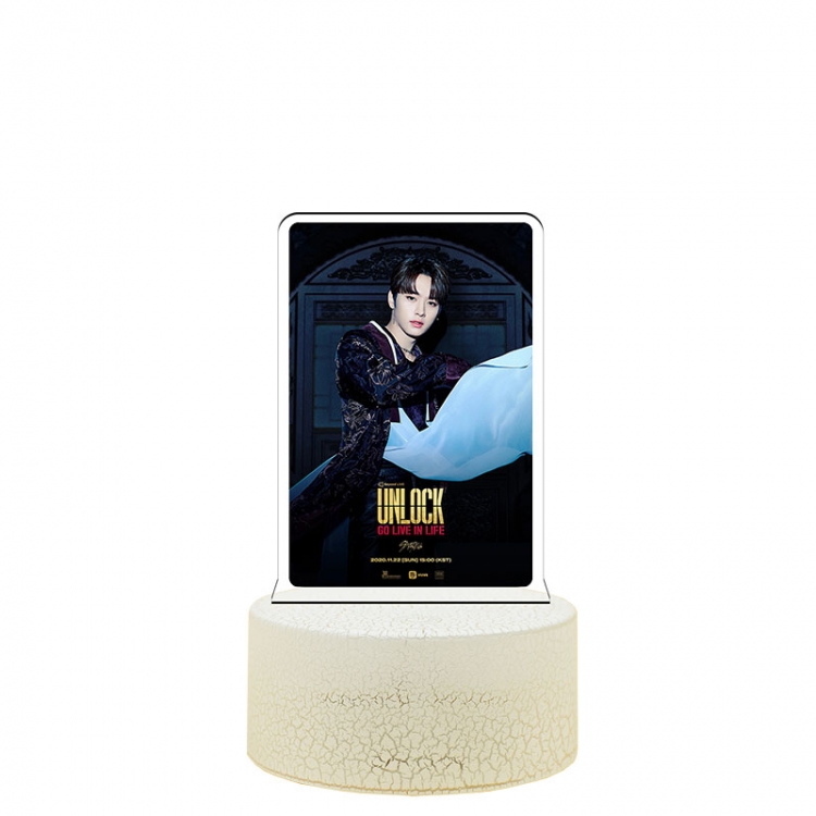 Stray-Kids Acrylic night light 16 kinds of color changing USB interface box 14X7X4CM white base