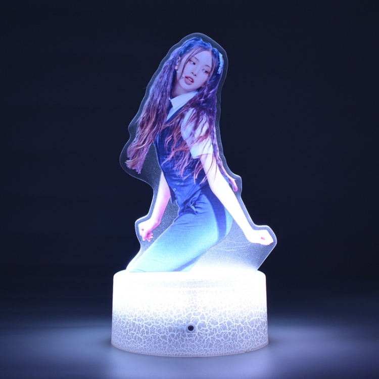 newjeans Acrylic Night Light 16 Color-changing USB Interface Box Set 19X7X4CM white base